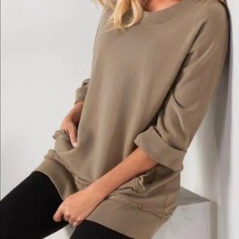 Soft Surroundings Brown Peruvian Pullover Top Size PM